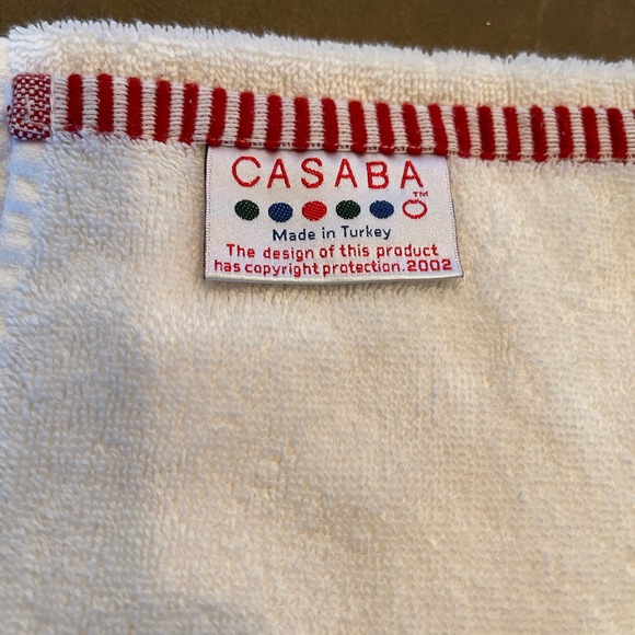 His and Hers White Hand Towels with Christmas Themed Embroidery New without tags - Picture 7 of 8